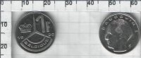 1 франк Бельгия "Belgique" (1989-1993) UNC KM# 170