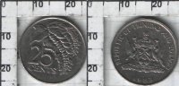 25 центов Тринидад и Тобаго (1976-2012) XF KM# 32