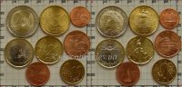 Набор евромонет 1,2,5,10, 20, 50 центов 1,2 евро Италия (2002) UNC