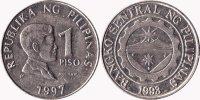 1 песо  Филиппины (1996-2004) VF-XF KM# 269 