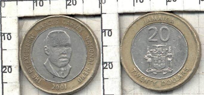 20 долларов(Marcus Garvey) Ямайка (2000-2008) XF KM# 182