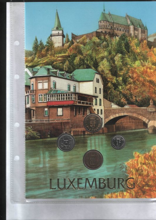 Набор Люксембурга из 4 монет. В пластиковой упаковке (1980-1993) UNC