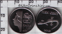 10 центов "Тритон" острова Саба  (2013) UNC KM# NEW