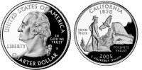 25 центов США "Калифорния" (2005) UNC KM# 370 D