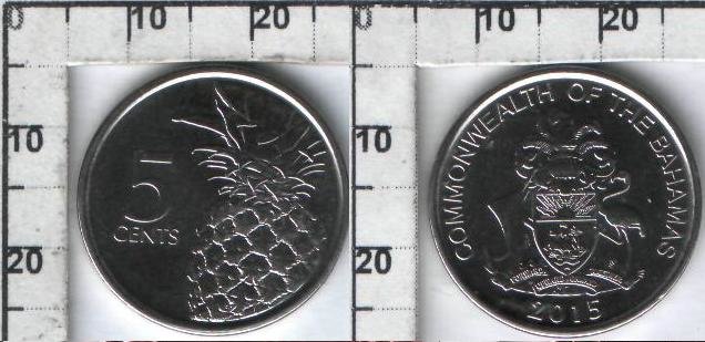 111114dbi.jpg 5 центов Багамские острова "Ананас" (2015) UNC KM# NEW