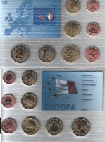 Набор пробных евромонет 1,2,5,10, 20, 50 центов 1,2 евро Мальта (2006) UNC (В пластиковой запайке)