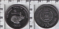 10 шиллингов Сомалиленд "Кролик" (2012) UNC KM#NEW