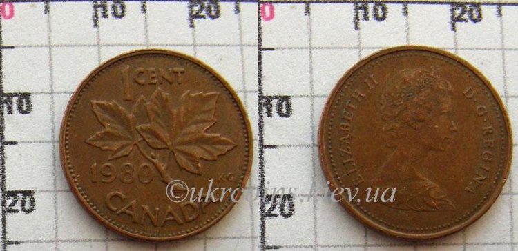 1_cent_Canada_19803p4d.jpg 1 цент Канада Elizabeth II (2-й портрет) (1981) XF KM# 127