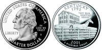 25 центов США "Кентукки" (2001) UNC KM# 322 P 