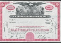  Aкция США "Pan American World Airways, Inc." 1969