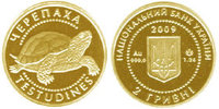 Памятная золотая монета "Черепаха" (2009)
