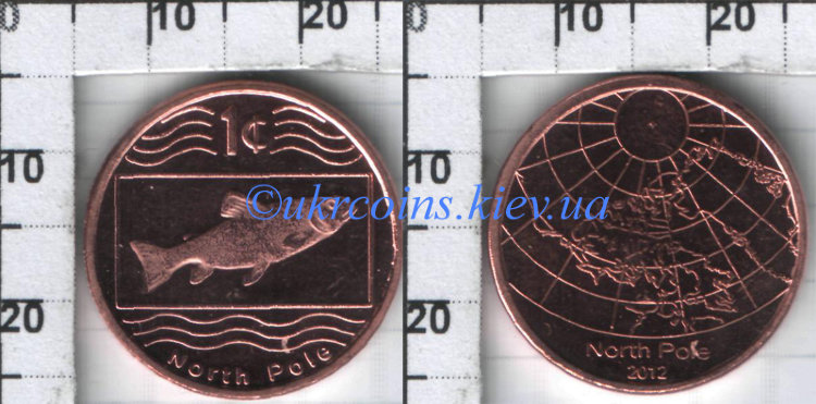 1 цент Северный Полюс (Американский тип)  (2012) UNC KM# NEW
