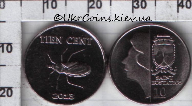 10 центов Сент-Эстатиус (Таракан)  (2013) UNC KM# NEW 