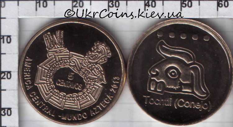 5 центаво "Кролик" Племя Ацтеков (2013) UNC KM# NEW
