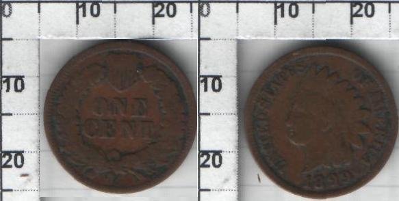 1 цент США (1899) XF KM# 90а
