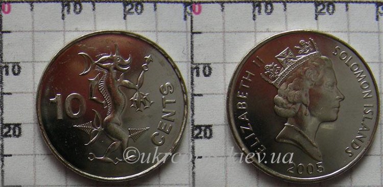 10 центов Соломоновые острова (2005-2010) UNC KM# 27а