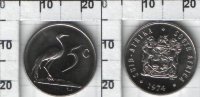 5 центов "SUID AFRIKA - SOUTH AFRICA" Южно-Африканская Республика (1970-1989)  UNC KM# 84 