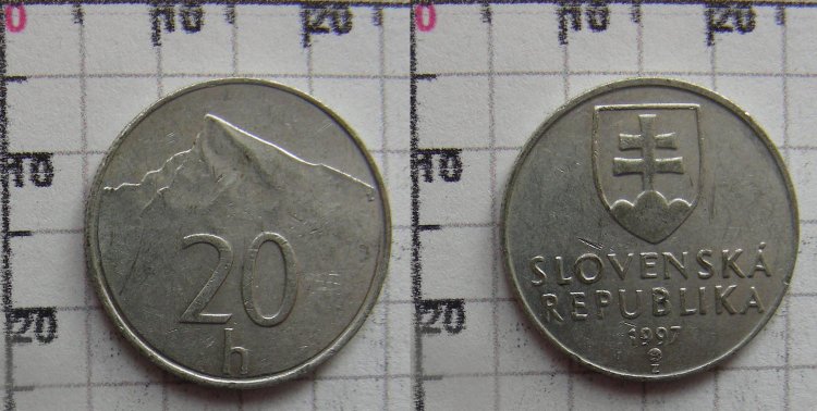 20 геллеров Словакия (1993-2003) XF КМ# 18