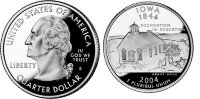 25 центов США "Айова" (2004) UNC KM# 358 P  
