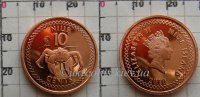 10 центов "Краб" Ниуэ (2010) UNC KM# 194