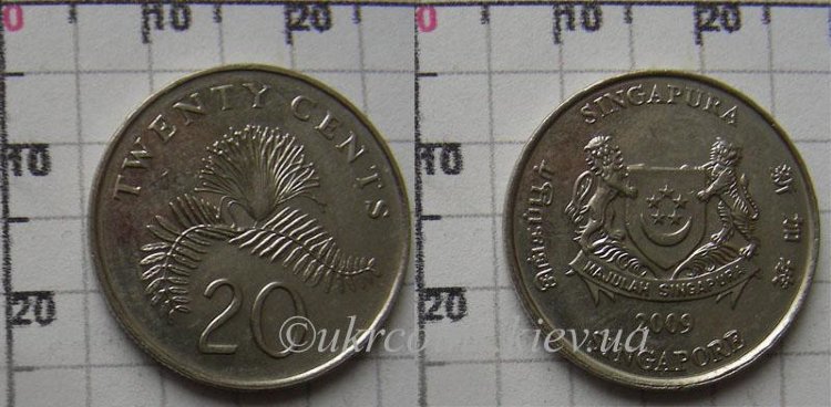 20 центов Сингапур (1992-2007) XF KM# 101