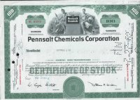  Aкция США "Pennsait Chemicals Corporation" 1962