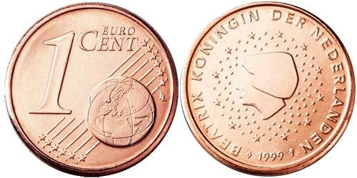 1 евроцент Нидерландов (1999-2004) XF