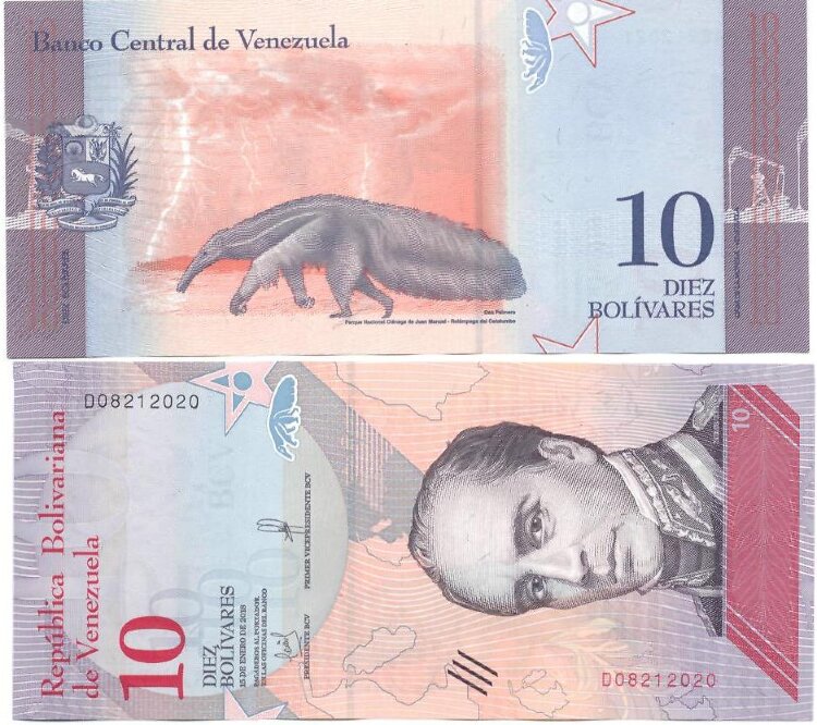 10 боливар Венесуэла (2018) UNC VE-103