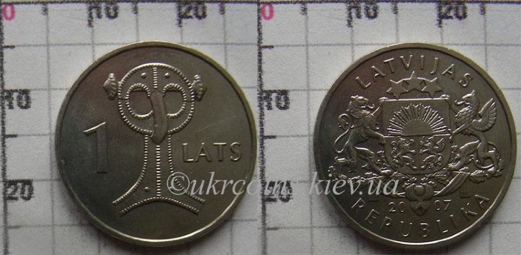1 лат Латвия "Средневековая статуэтка" (2007) UNC KM# 86