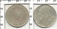 20 центов Кипр (1991-2004) F-VF KM# 62.2 