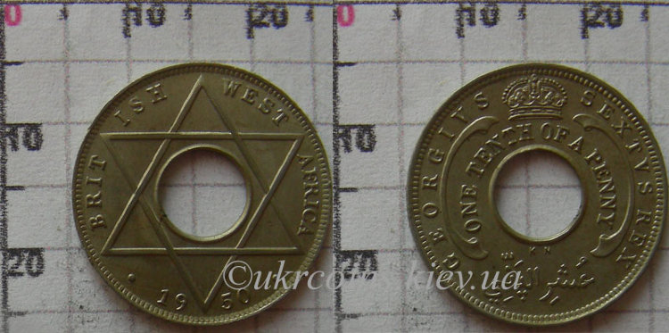 1/10 пенни Британская Западная Африка George VI (1950) UNC KM# 26