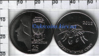 25 центов Сент-Эстатиус (Моллюск)  (2012) UNC KM# NEW