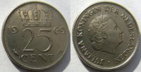 25 центов Нидерланды (1950-1980) XF KM# 183