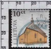 Почтовая марка Литвы "Церковь" (2009)