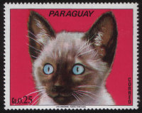 Марка Парагвая "Кот" (ND) CTO