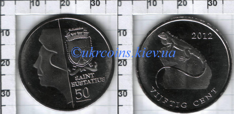 50 центов Сент-Эстатиус (Игуана)  (2012) UNC KM# NEW