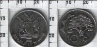 10 центов Намибия (1993-2009) XF KM# 2