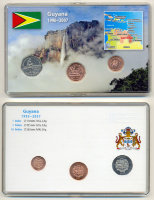 Набор Гайаны в пластиковой упаковке (1996-2007) UNC