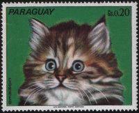 Марка Парагвая "Кот №3" (ND) CTO