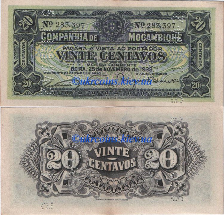 20 центаво Мозамбик (1933) аUNC MZ-R29