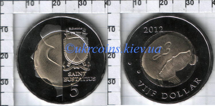 5 долларов Сент-Эстатиус (Медуза)  (2012) UNC KM# NEW
