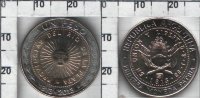 1 песо Аргентина "200-лет Первой отечественной монет"  (2013)  UNC KM# 164