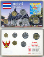 Набор Таиланда в пластиковой упаковке (1996-2008) UNC