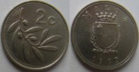 2 цента Мальта (1991-2007) UNC KM# 94 
