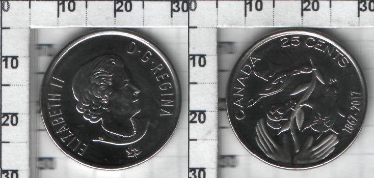 25 центов Канады "Елизавета II"Наш дом и родной край" (2017) UNC