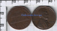 1 цент США (1960) VF-XF KM# 201