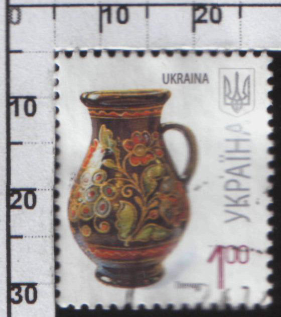 Почтовая марка Украины "Глечик" XF