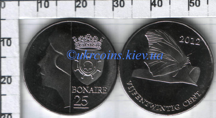 25 центов Бонейра  (2012) UNC KM# NEW