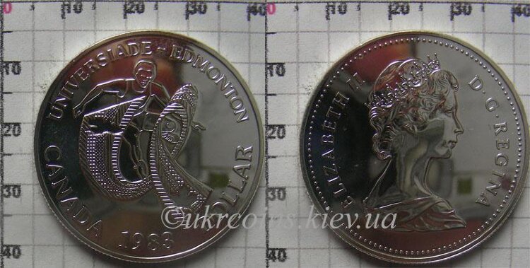 1 доллар Канады "Универсиада в Эдмонтоне" (1983) UNC KM# 138
