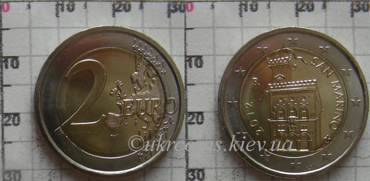 2 евро Сан-Марино (2012) UNC KM# 486